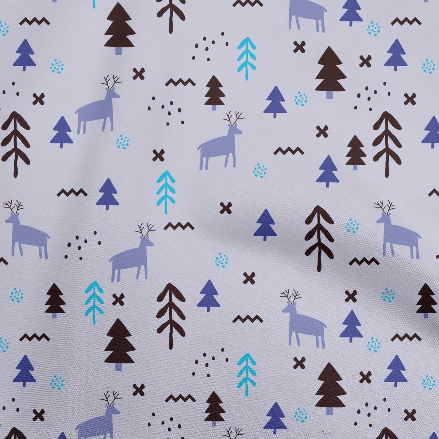 oneOone Viscose Chiffon Light Blue Fabric Christmas Sewing Craft Projects Fabric Prints By Yard 42 Inch Wide