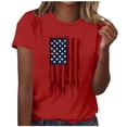 thumbnail image 3 of Lumosvexa Summer Plain Short Shirt Sleeved Womens Casual T-Shirt Tops Crew Neck T-Shirt Red Size L, 3 of 6