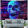 thumbnail image 4 of Orinice  Skull Tapestry, Black Tapestry Wall Hanging Bedroom Living Room Party Background Decoration 40x60inch, 4 of 6
