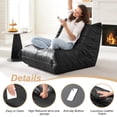 thumbnail image 3 of Sillón puff gigante de espuma viscoelástica Hobestluk, negro, 3 of 8