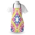 thumbnail image 3 of Ethnic Apron Abstract Ombre Vivid Rainbow Colored Lace Mandala Tie Dye Flower Kids Hippie Design, Unisex Kitchen Bib Apron with Adjustable Neck for Cooking Baking Gardening, Multicolor, by Ambesonne, 3 of 3