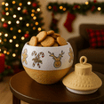 thumbnail image 4 of Galletero Navideño de Cerámica Ideen Forma de Esfera 17.5 cm, 4 of 5