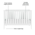 thumbnail image 5 of Child Craft Atwood 3-in-1 Convertible Crib, Chevron Panel Design, 3 Mattress Heights, Matte White, 5 of 8