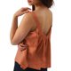thumbnail image 3 of Blusa de manga larga,Camiseta sin mangas con cuello cuadrado de color liso para mujer, diseño sin mangas y espalda descubierta, tela suave de mezcla de algodón, ropa informal de verano, sopatenor, 3 of 9