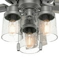 thumbnail image 6 of Hunter 44 inch Indoor Ceiling Fan with LED Lights - Ceiling Fan with Pull Chain, For Bedroom, Living Room, or Kitchen, Low Profile Mount, No Remote, 5 Blades - Hartland 50653, Matte Silver, 6 of 15