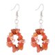thumbnail image 1 of Nvzi Pendientes de piedra natural personalizados, pendientes colgantes con cuentas de piedra natural irregulares (rojo claro), 1 of 4