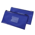 thumbnail image 1 of SOPOTUTU 2pcs Zipper Cash Wallet Blue Fake with Clear Window for Document Management, 1 of 6