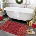 thumbnail image 3 of Christmas Snowflake Area Rug Non Slip Entryway Washable Rugs Holiday Throw Carpet Low Pile Soft Floor Mat for Hallway Bedrooms Bathroom, 3 of 8