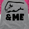thumbnail image 3 of Instant Message - Daddy And Me Fist Bump - Toddler & Youth Girls Raglan Graphic T-Shirt, 3 of 5