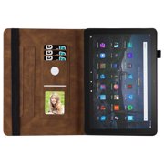 Decase Case for Amazon Kindle Fire Max 11 Case (13th Generation, 2023 Release) 11, PU Leather Folio Stand Embossed Butterfly Stand Cover with Elastic Band Stylus for Fire Max 11 Tablet, Brown