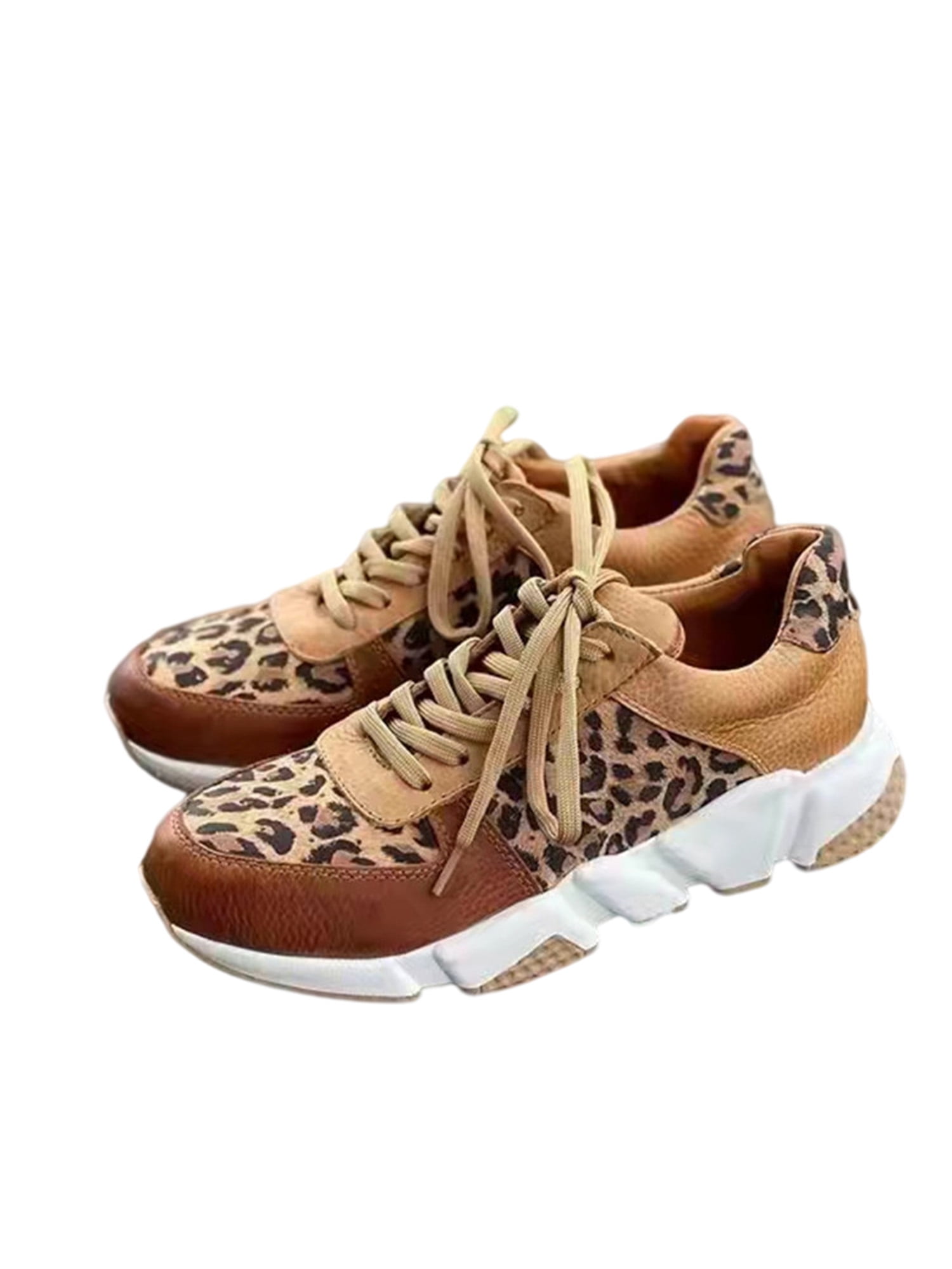 YAYADI Women Sneakers Leopard Print Trendy Running Shoes For Females Comfortable Athletic Jogging Fitness Shoes Lightweight 