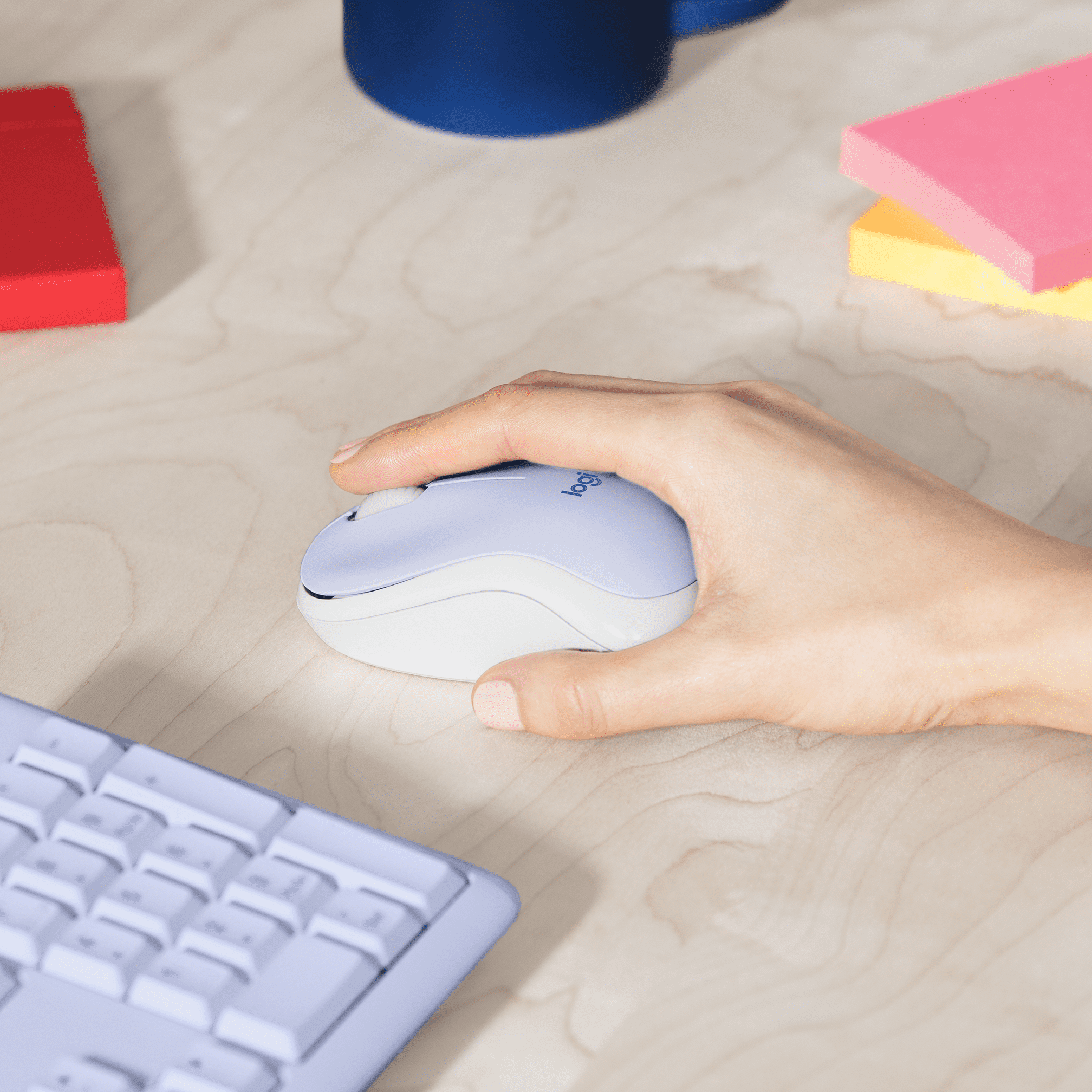 Logitech Compact Wireless Mouse, Lilac
