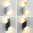 thumbnail image 4 of Lámpara de pared LED de aluminio impermeable para exteriores, moderna y sencilla, para dormitorio, mesita de noche, pasillo, interior y exterior, 4 of 5