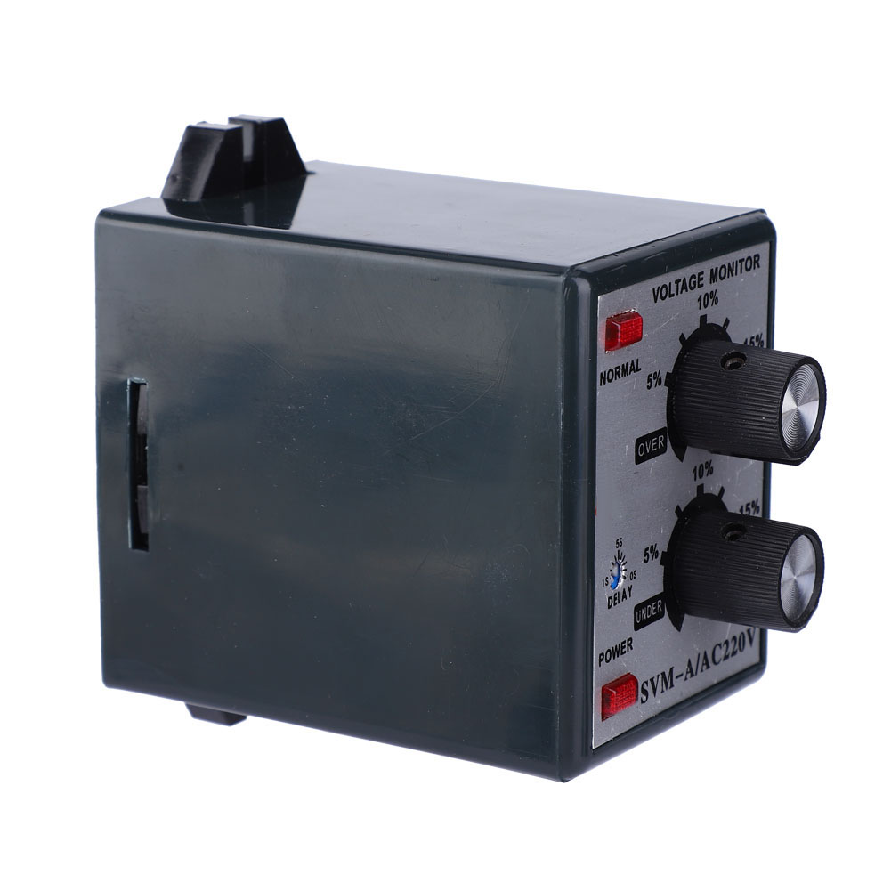 220V Undervolt & Overvolt Protection, Adjustable for Safe Electrical Performance Single Phase Voltage Monitor