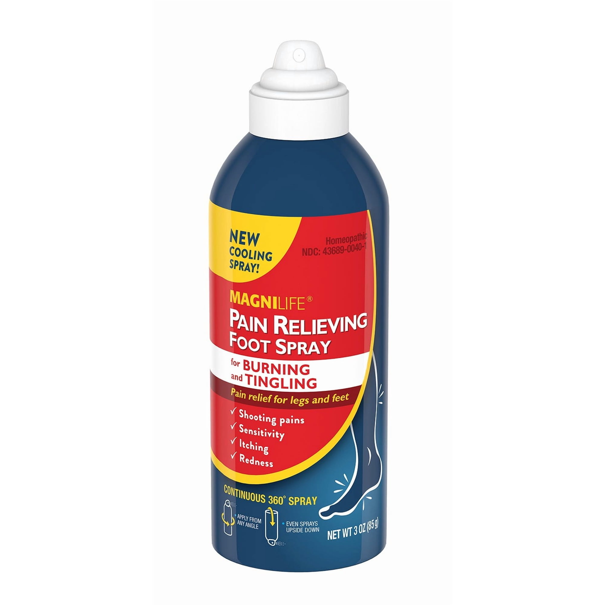 MagniLife DB Pain Relieving Foot Spray Calms Burning and Tingling, 3 oz