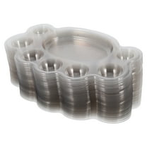 LEORX 50Pcs Disposable Palette Transparent Plastic Paint Holder for Artists Easy Clean Painting Palette DIY Craft