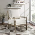 thumbnail image 2 of Fletcher Spindle Chair in Linen Beige Fabric with Brush Charcoal Finish, 2 of 8