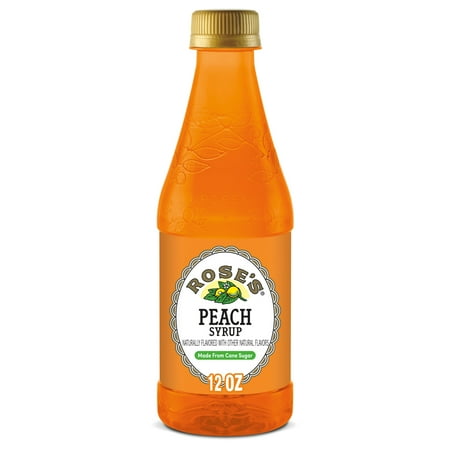 Rose's Cane Sugar Peach Simple Syrup Mixer, 12 fl oz, Bottle