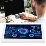 Moniteur informatique Temp, 5in Affichage de la température de l'ordinateur réglable de luminosité 360 Degree Rotation White pour le bureau