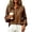 Brown, variant on Cotton Tops for Women Button down Shirts Long Sleeve Gauze Top Business Casual Blouse with Pocket