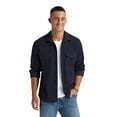thumbnail image 2 of Iceglad Mens Corduroy Jacket Shirt Long Sleeve Button Down Shirt Work Casual Jacket With Chest Flap Pocket Navy Blue XL, 2 of 9