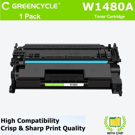 greencycle W1480A With Chip Toner Cartridge Replacement Compatible for 148A Work with Laser Jet Pro 4001dw 4001dn 4001n MFP 4101fdw 4101fdn Printers (Black,1pc)