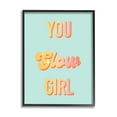 thumbnail image 2 of Stupell Industries You Glow Girl Confidence Phrase Inspirational Painting White Framed Art Print Wall Art, 2 of 5