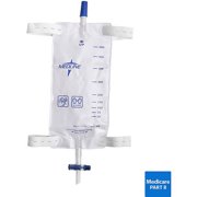 Medline Leg Bags with Straps Twist-valve drainage port 19oz medium 600ml with extension tubing - DYND12575