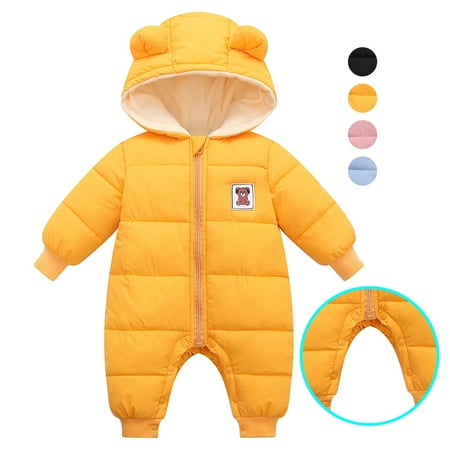 

Baozhu Baby Unisex Cartoon Ear Hooded Winter Jumpsuit Coat Puffer Snowsuit Outerwear
