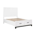 thumbnail image 4 of Bed Frame White Finish Full Platform Bed with Storage Drawers Wooden Bedroom Furniture 1pc, 4 of 6