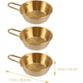 thumbnail image 2 of ABCISI 3pcs Korean Bowl with Handles, Korean Rice Wine Bowls, Stainless Steel Soup Bowl Makgeolli Bowls Camp Food Cup Salad Bowl Noodle Bowl for Home Tavern Hotel Party Banquet (Gold), 2 of 9
