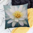 thumbnail image 2 of BANET Flower Throw Pillow Cushion Cover, Detailed Impressionist Close up Like ling Herb Image Print, Decorative Square Accent Pillow Case 22x22in, 2 of 5