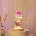 thumbnail image 4 of Hometravel Glass Dome Night Light, Preserved Rose and Butterfly Display with LED Base, Crystal Flower Decor with Glowing Effect for s, 4 of 6
