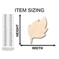 thumbnail image 2 of Unfinished Wood Earth Leaf Element Shape - Craft - up to 46" DIY 16" / 1/2", 2 of 3