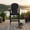 Black, variant on Bar Height Adirondack Chair with Cup Holder, Outdoor Patio HDPE Bar Chair with Armrests, Ergonomic High Back Chair for Deck, Porch, Backyard