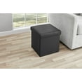thumbnail image 4 of Mainstays Collapsible Storage Ottoman, Black, 4 of 10