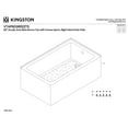 thumbnail image 5 of Aqua Eden VTAP6036R22TS 60-Inch Acrylic Rectangular 2-Wall Corner Alcove Tub, Right Hand Drain in Glossy White, 5 of 8