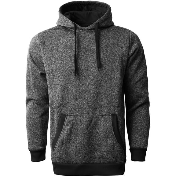 Ma Croix Men's Lightweight Marled Brushed Fleece Pullover Hoodie
