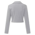 thumbnail image 4 of Vedolay Women's Casual Lightweight Blazer Open Front Lapel Long Sleeve Office Jackets,Gray M, 4 of 5