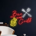 thumbnail image 2 of Handmadetneonsign Bar And Grill Neon Sign, Barbecue Wall Art Decor, Barbecue Restaurant Wall Decor, 2 of 5
