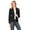 Black, variant on Moa Collection Women's Solid Casual Office Work Long Sleeve Open Front Blazer Jacket