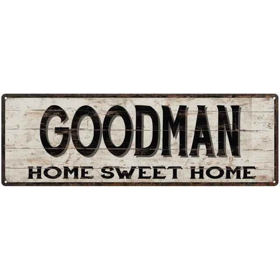 GOODMAN Rustic Home Sweet Home Sign Gift 8x24 Metal Decor 108240084409