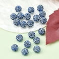 thumbnail image 4 of 20pc Grade A Rhinestone Beads Pave Disco Ball Beads Resin and China Clay Round Blue PP11(1.7~1.8mm) 10mm Hole: 1.5mm, 4 of 4