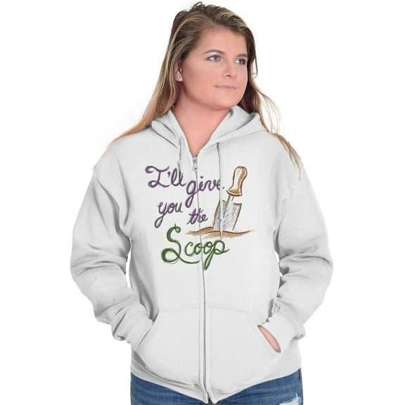 Give You Scoop Soil Gardening Tools Zip Hoodie Sweatshirt Women Brisco Brands S