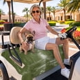 thumbnail image 3 of Golf Cart Seat Covers for 2 Seater,Sage Green Trees Microfiber Cart Seat Towel Blanket,Forest Art Decor Spring Summer Nature Leaf Absorbent NonSlip Bench Seats Protector for Golf Course 51"x31", 3 of 9
