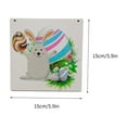 thumbnail image 2 of Happy Easter Cute Bunny Green Wooden Hanging Sign, 5.9"x5.9" Classic Styles Pendants,, 2 of 7