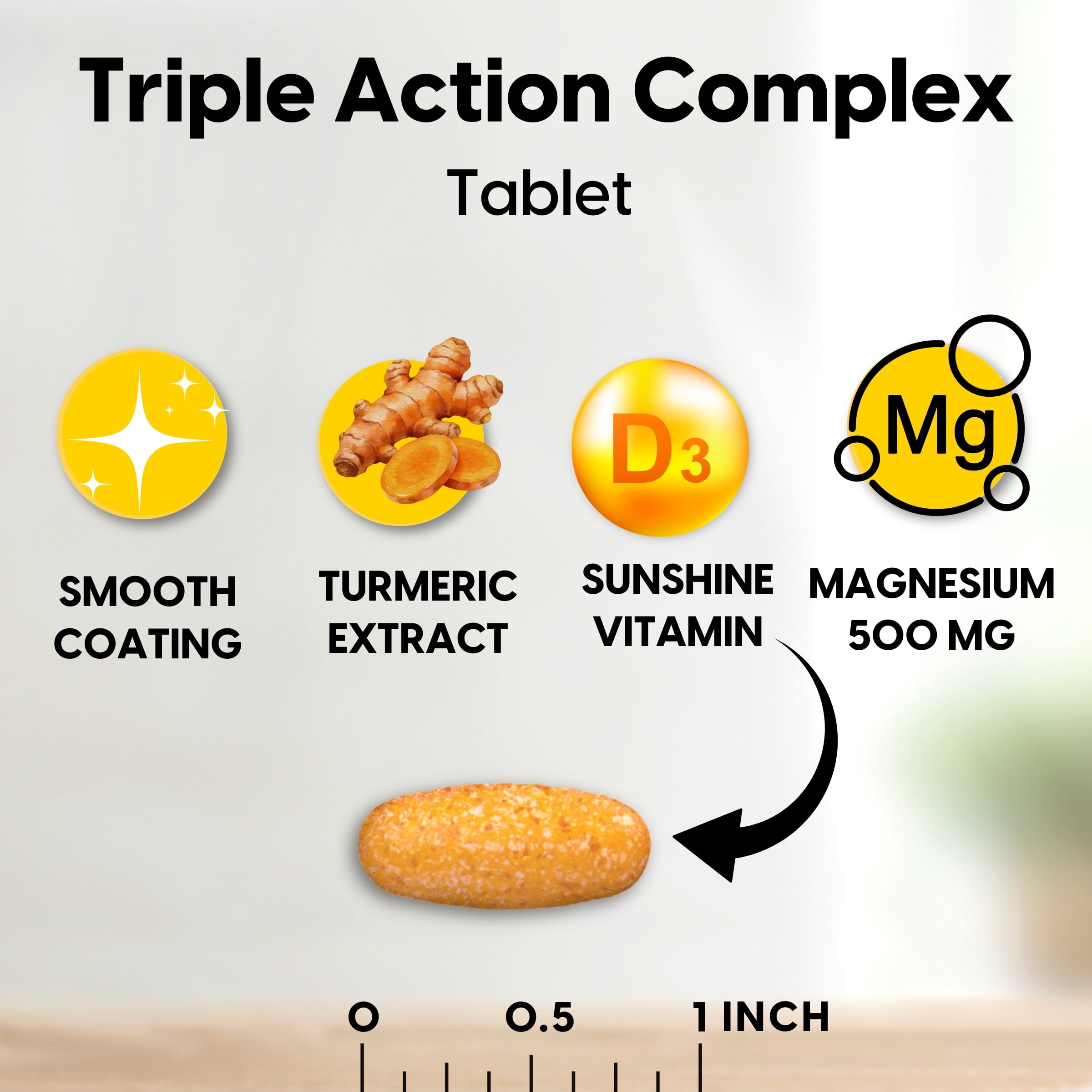 (3 pack) Mason Natural Magnesium & Vitamin D3 Supplement for Nervous & Heart Health, 60 Tabs
