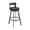 Brown, variant on Armen Living Flynn26" Swivel Counter Stool in Black Metal with Light Gray Faux Leather