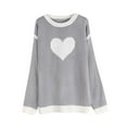 thumbnail image 5 of Fengactive Women's Big Cute Heart Sweater Long Sleeve Crew Neck Knit Pullover Fashion Fall 2025, 5 of 6