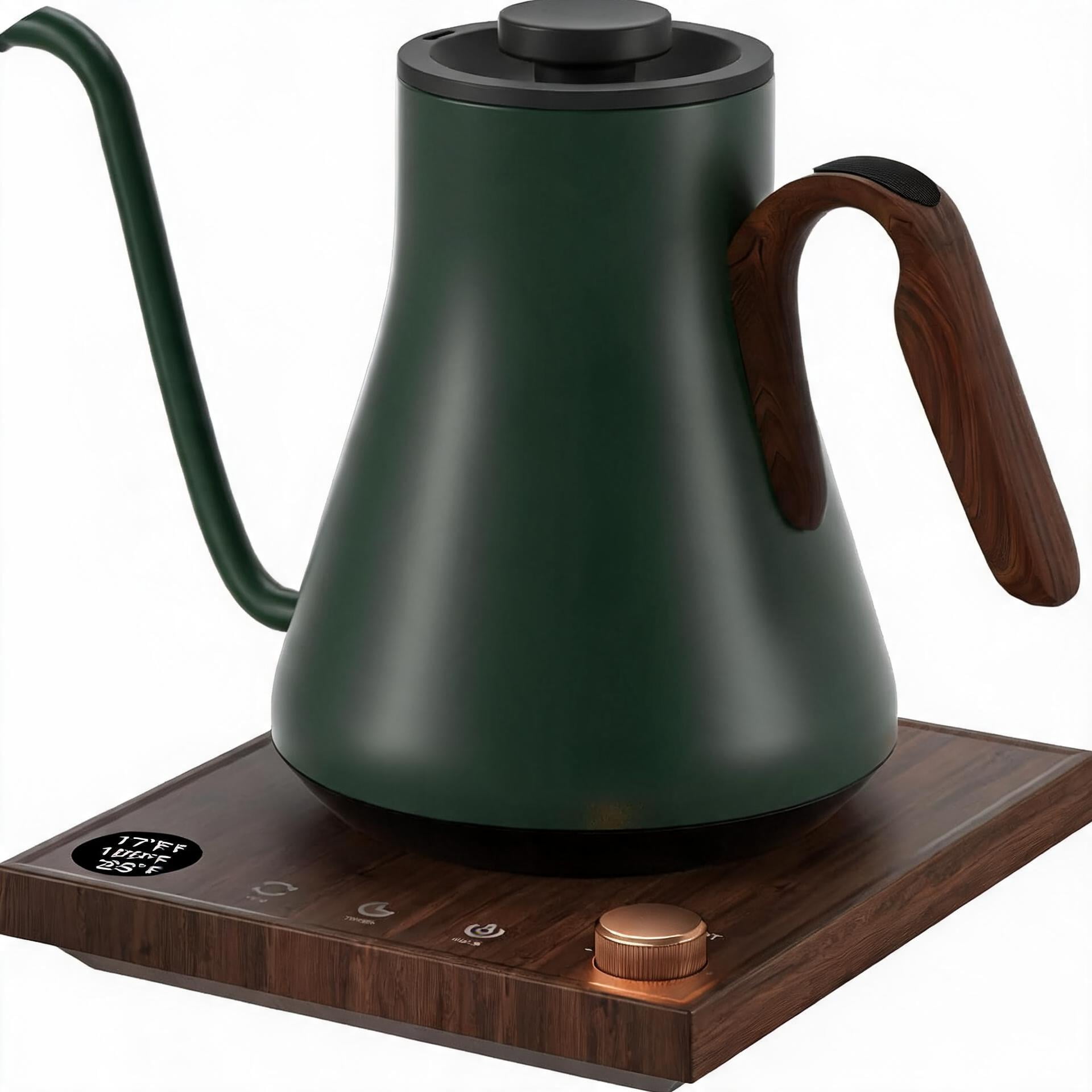 Gooseneck Electric Kettle with ±1 ? Temperature Control 0.9L Hunter Green
